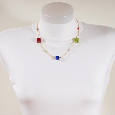Colier CUBICO 3 multicolor albastru