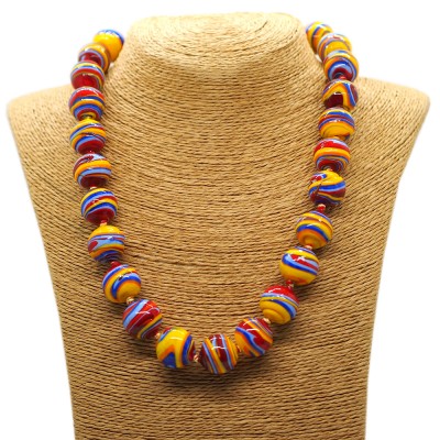 Colier PIANETI galben multicolor, finisaj lucios
