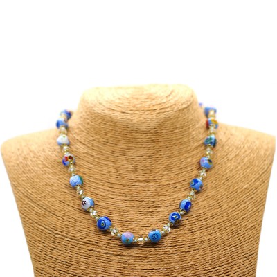 Colier SUSSURRO bleu ciel cu murine